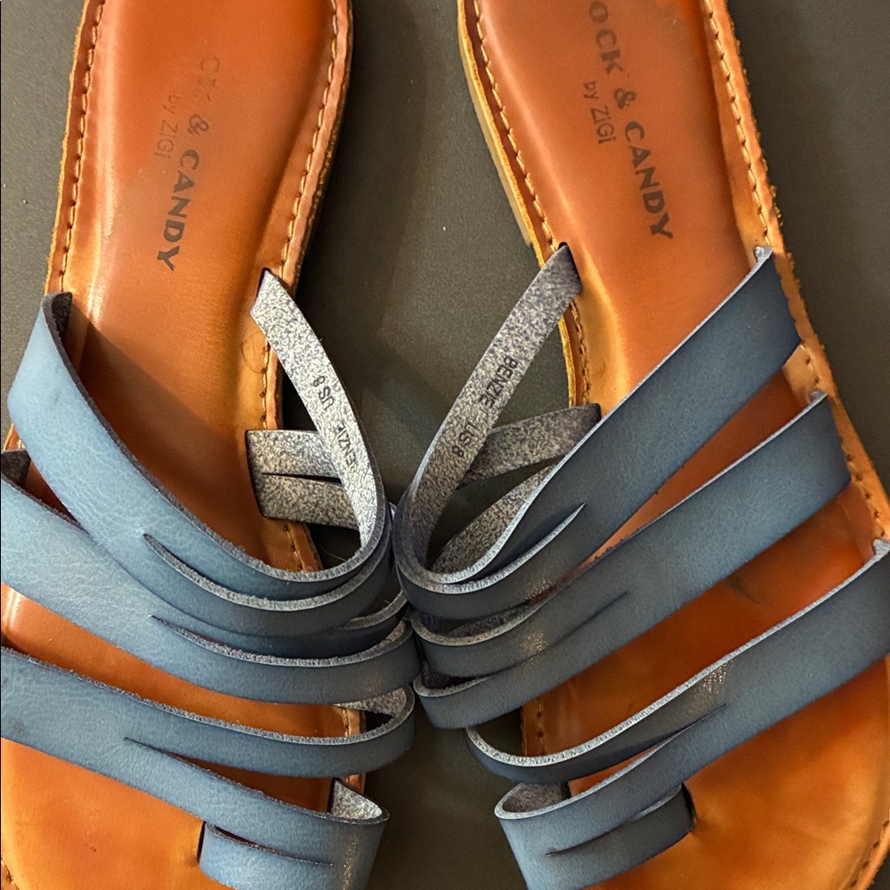 Rock & Candy Women's Strappy Blue Sandals